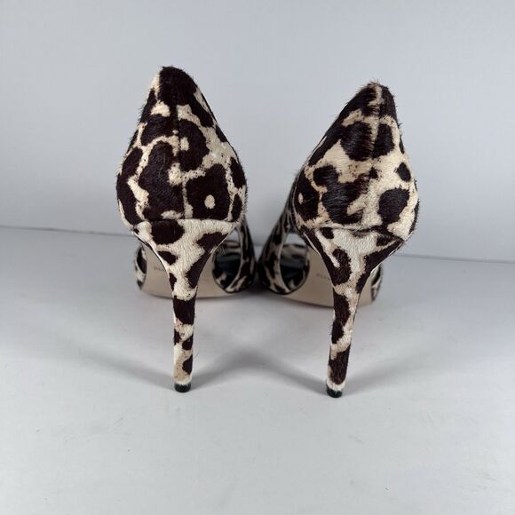 Charles David Leopard Calf Hair D'Orsay Peep Toe Stiletto Pumps Women's Size 7 - Picture 4 of 9